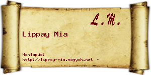 Lippay Mia névjegykártya